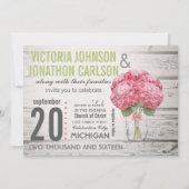 Uw foto op Back Hydrangea in Mason Jar Kaart (Voorkant)