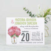 Uw foto op Back Hydrangea in Mason Jar Kaart (Staand voorkant)