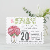 Uw foto op Back Hydrangea in Mason Jar Kaart (Staand voorkant)