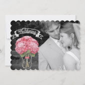 Uw foto op Back Hydrangea in Mason Jar Kaart (Achterkant)