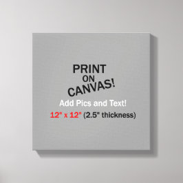 Uw foto op canvas - 12 inch x 12 inch (2,5 inch di