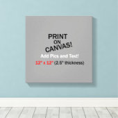 Uw foto op canvas - 12 inch x 12 inch (2,5 inch di (Insitu (Houten vloer))