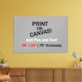 Uw foto op doek - 36" x 24" (.75" dik) canvas afdruk (Insitu (Woonkamer))