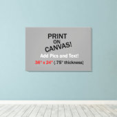 Uw foto op doek - 36" x 24" (.75" dik) canvas afdruk (Insitu (Houten vloer))