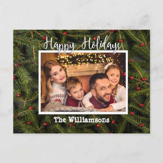 Uw foto op een Bed van Prettige feestdagen (Voorkant)