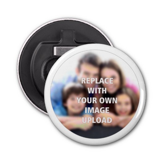 Uw foto op een button flesopener (Voorkant)