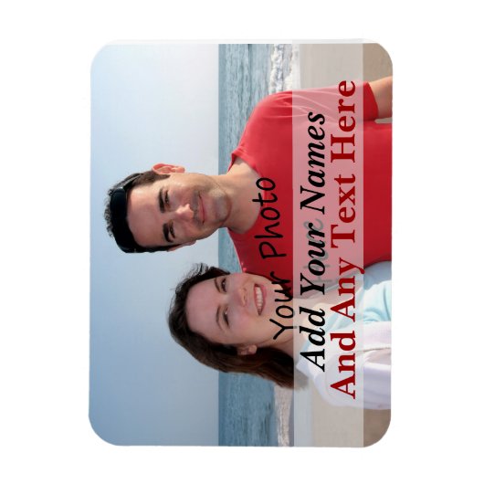 Uw foto op een flexibele magneet (Verticaal)
