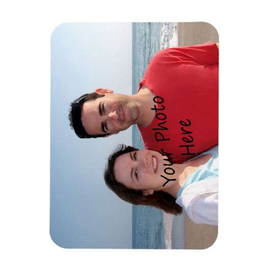 Uw foto op een flexibele magneet (Verticaal)