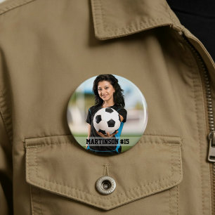 Uw foto op een op maat gemaakte voetbal of uw spor ronde button 7,6 cm