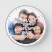 Uw foto op een ronde klok (Voorkant)