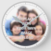 Uw foto op een ronde klok