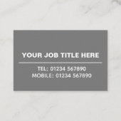 Uw foto op een Visitekaartje (Achterkant)