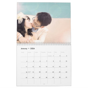 Uw foto op elke paginalender kalender