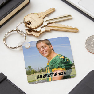 Uw foto op maat voetbal of uw sport sleutelhanger