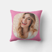 Uw foto op uw gezicht op een gepersonaliseerde kussen (Achterkant)