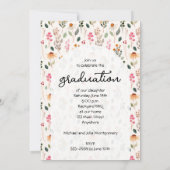Uw foto op Wildflower Graduation Party Kaart (Achterkant)