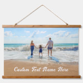 Uw foto opknoping wandtapijt met aangepaste tekst hangend wandkleed (Voorkant)