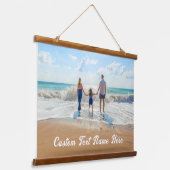 Uw foto opknoping wandtapijt met aangepaste tekst hangend wandkleed (Gebogen)