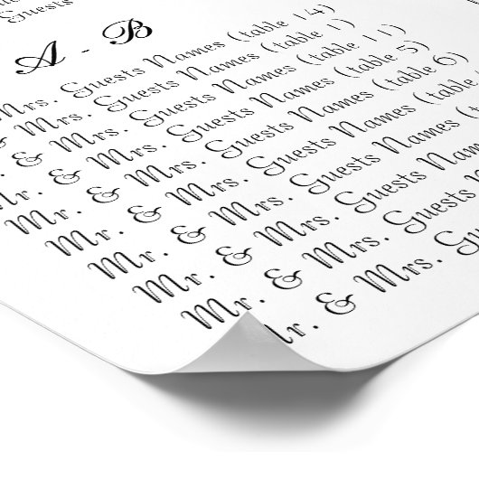 Uw foto-oploopvlakdiagram alfabetisch poster (Hoek)