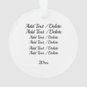 Uw foto-Ornament Ornament (achterkant)