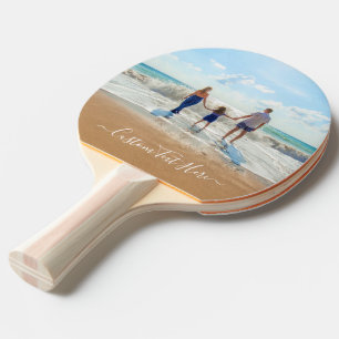 Uw foto Ping Pong Paddle met aangepaste tekst Tafeltennisbatje