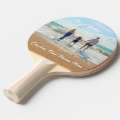 Uw foto Ping Pong Paddle met aangepaste tekst Tafeltennisbatje (Voorkant Gekanteld)