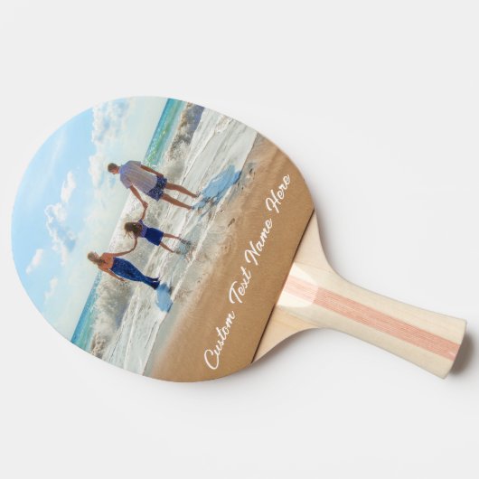 Uw foto Ping Pong Paddle met aangepaste tekst Tafeltennisbatje (Zijkant)