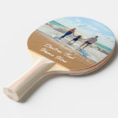 Uw foto Ping Pong Paddle met aangepaste tekst Tafeltennisbatje (Voorkant Gekanteld)