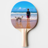 Uw foto Ping Pong Paddle met aangepaste tekstnaam Tafeltennisbatje (Achterkant)