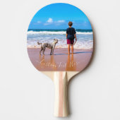 Uw foto Ping Pong Paddle met aangepaste tekstnaam Tafeltennisbatje (Voorkant)