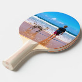 Uw foto Ping Pong Paddle met aangepaste tekstnaam Tafeltennisbatje (Voorkant Gekanteld)