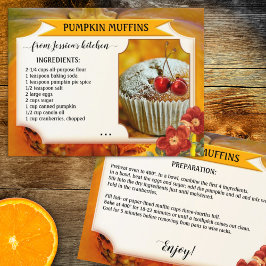 Uw foto pomkin Herfst Recipe Briefkaart
