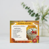 Uw foto pomkin Herfst Recipe Briefkaart (Staand voorkant)