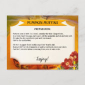 Uw foto pomkin Herfst Recipe Briefkaart (Achterkant)