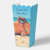 Uw foto Popcorn doos met aangepaste tekst Bedankdoosjes (Achterkant)