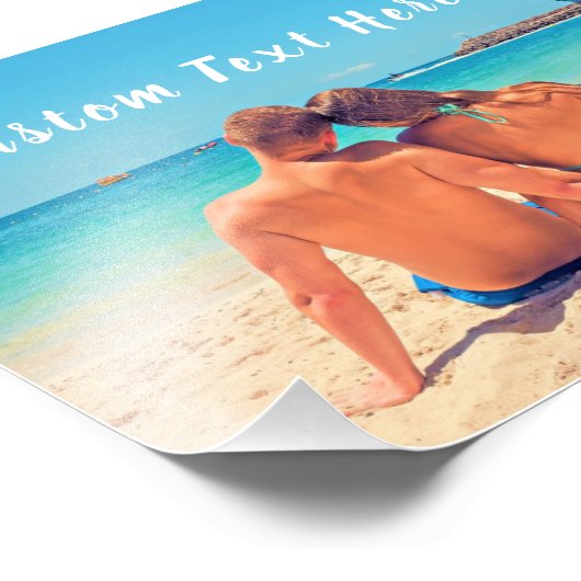 Uw Foto Poster Afdrukken met aangepaste tekst (Hoek)