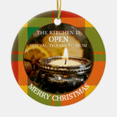 Uw foto Pset Kitchen op persoonlijke titel Kerstmi Keramisch Ornament (Voorkant)