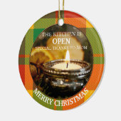 Uw foto Pset Kitchen op persoonlijke titel Kerstmi Keramisch Ornament (Links)