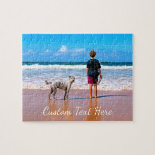 Uw foto puzzel cadeau met aangepaste tekst