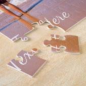 Uw foto puzzel cadeau met aangepaste tekst (Zijkant)