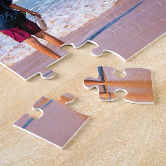 Uw foto puzzel cadeau met aangepaste tekst legpuzzel (Zijkant)