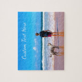 Uw foto puzzel cadeau met aangepaste tekst legpuzzel (Verticaal)