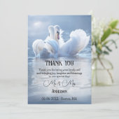 Uw foto QR Swan Lake Weddenschap Hartelijk dank Bedankkaart (Staand voorkant)