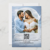 Uw foto QR Swan Lake Weddenschap Hartelijk dank Bedankkaart (Achterkant)