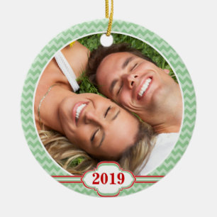 Uw foto rode vogels dwarrelen boom kerstornament keramisch ornament