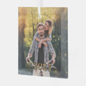 Uw foto Romantische stelletjes Kerst Glas Ornament (Voorkant links)