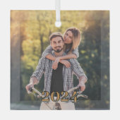 Uw foto Romantische stelletjes Kerst Glas Ornament (Voorkant)