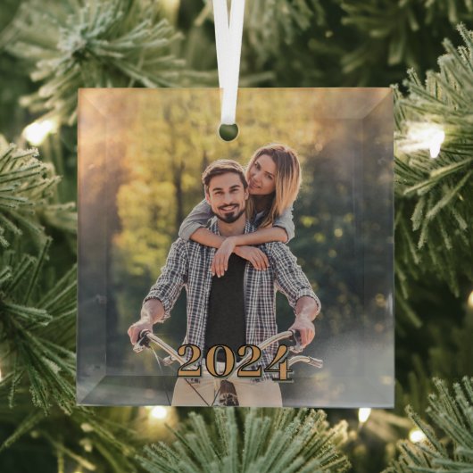 Uw foto Romantische stelletjes Kerst Glas Ornament (Insitu)