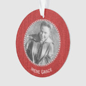 Uw foto Rond het Afbeelding Lijst van het Patroonp Ornament (voorkant)