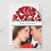 Uw foto Rood Rozen Weddenschap Kaart (Voorkant)